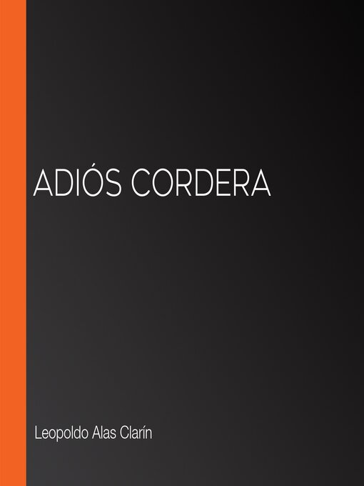 Cover image for Adiós cordera